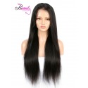 Brazilian Virgin Hair Silky Straight Lace Front Wig 130% 150% 180% Density