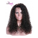 Beautyhairwigs 6 inches Deep Parting Space Lace Front Wigs Human Hair New Curly Indian Remy Hair, Natural Color,130% 150% 180% Density (LFW6004)