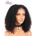 Brazilian Virgin Hair 100% Human Hair Kinky Curly Lace Front Bob Wig 130% 150% 180% Density
