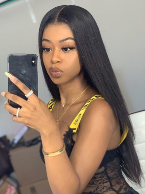 Beautyhairwigs Flash Sales 3pcs Available Every Day Pre Plucked Silky Straight 360 Lace Frontal Wigs with Bangs for Black Women Indian Remy Hair Bleached Knots